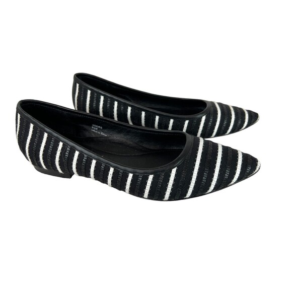 Donald J. Pliner Flats Women's Size 8.5 Pointed Adore Black & White Stripes - Picture 10 of 11